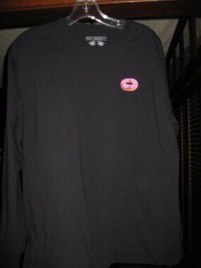 Black Large Riot Society Long Sleeve Donut Shirt